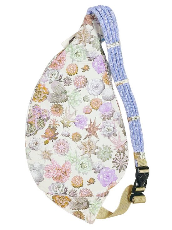 KAVU Rope Sack Succulents Sling Bag Floral Cactus Crossbody Backpack NWT main image 7